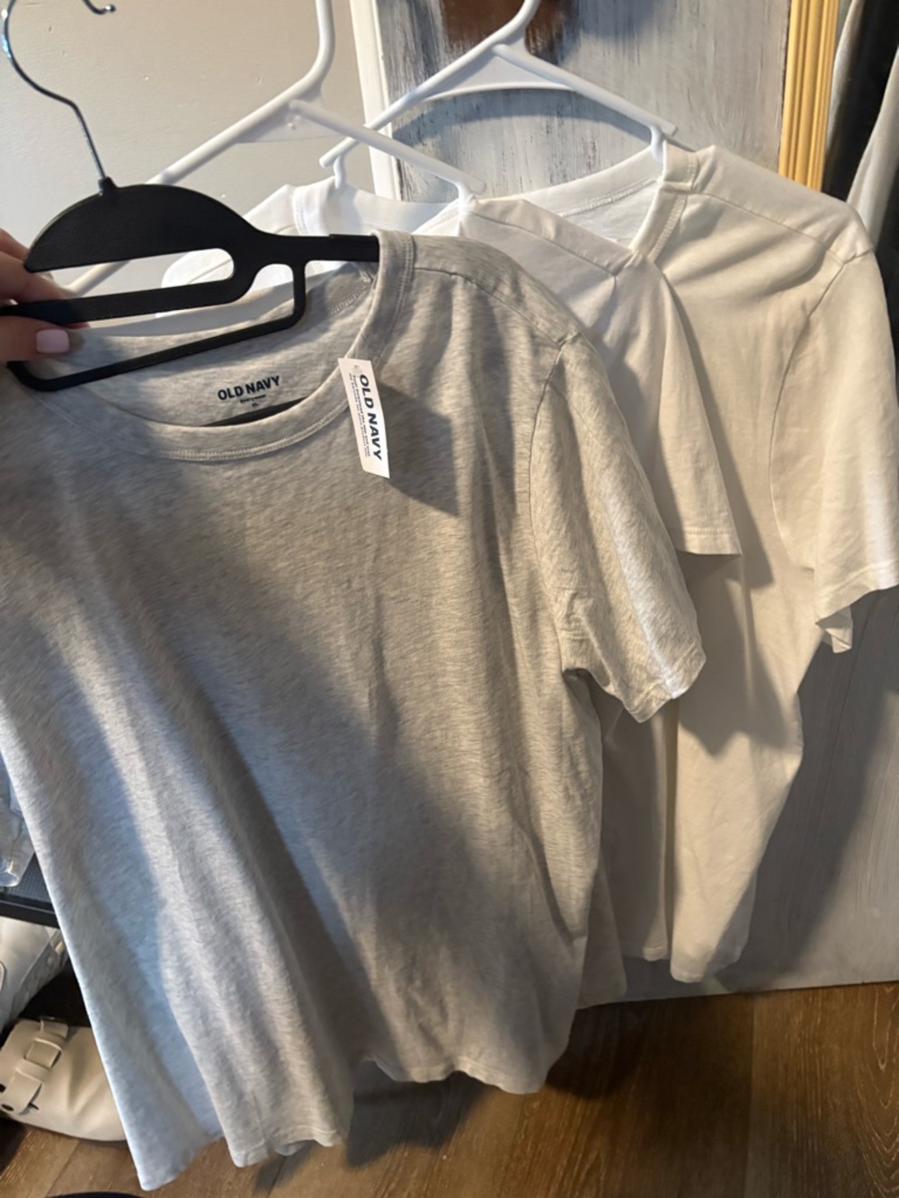 Old Navy White Crew Neck Tee Duo (3) XL